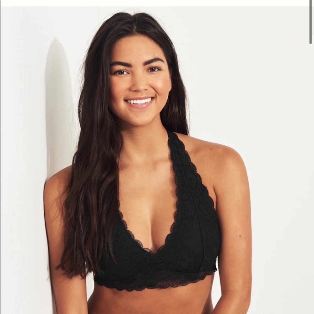 Hollister Gilly Hicks Black Lace High Neck Bralette
